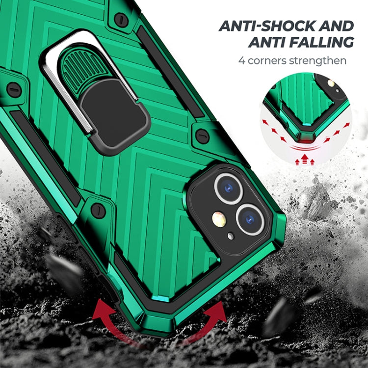 For iPhone 11 Cool Armor PC+TPU Shockproof Case with 360 Degree Rotation Ring Holder