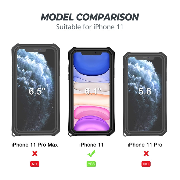 For iPhone 11 Cool Armor PC+TPU Shockproof Case with 360 Degree Rotation Ring Holder