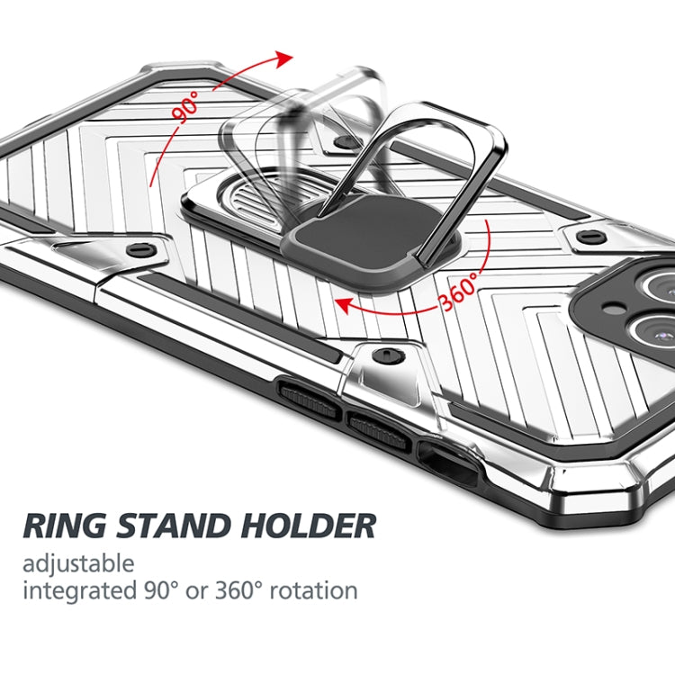 For iPhone 11 Pro Cool Armor PC+TPU Shockproof Case with 360 Degree Rotation Ring Holder