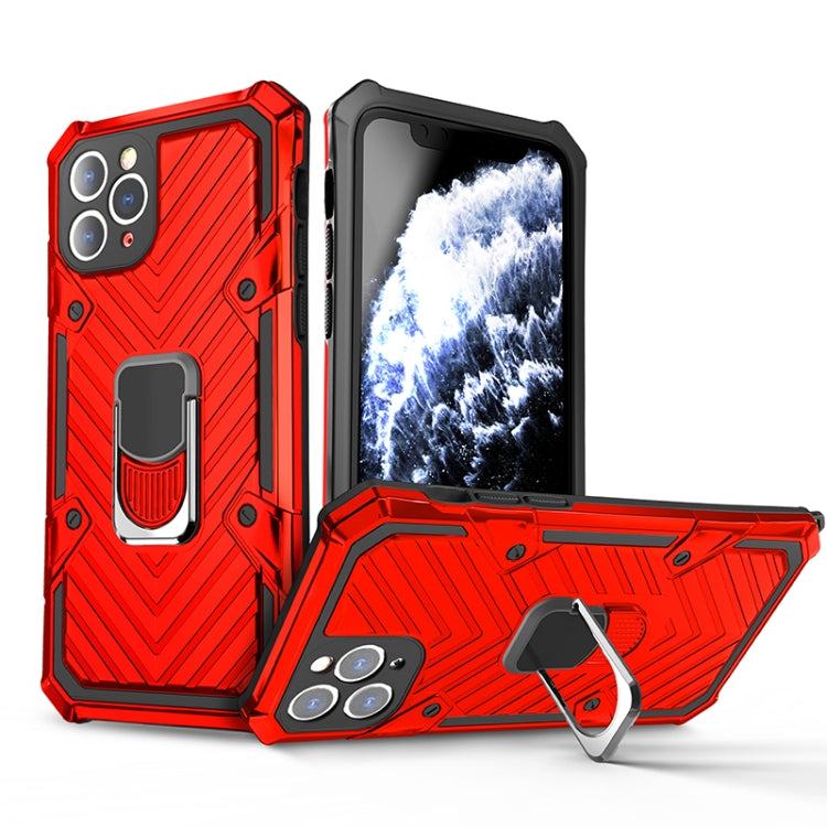 For iPhone 11 Pro Cool Armor PC+TPU Shockproof Case with 360 Degree Rotation Ring Holder