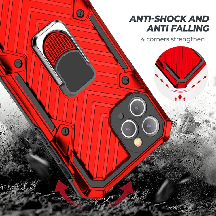 For iPhone 11 Pro Cool Armor PC+TPU Shockproof Case with 360 Degree Rotation Ring Holder
