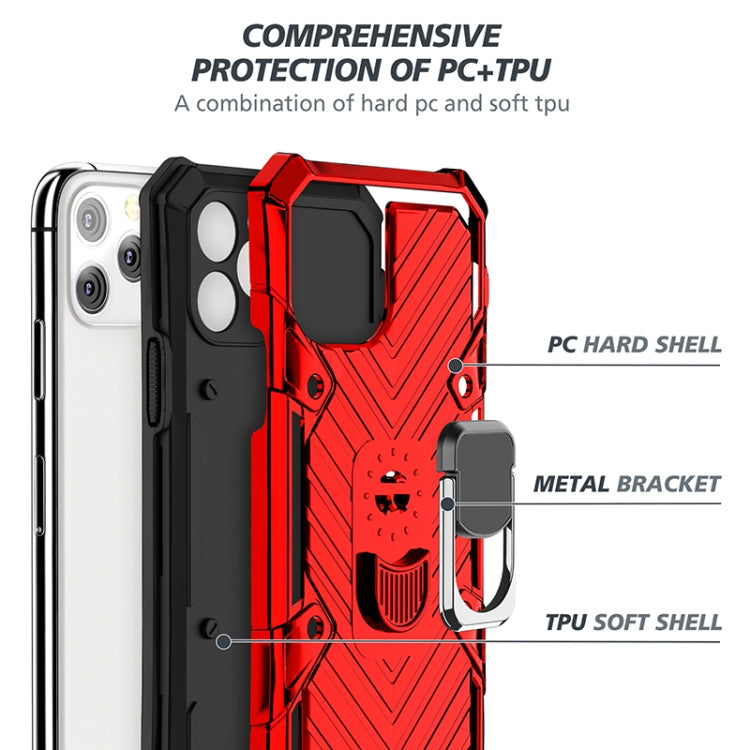 For iPhone 11 Pro Cool Armor PC+TPU Shockproof Case with 360 Degree Rotation Ring Holder
