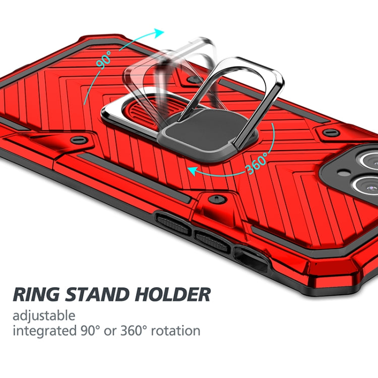 For iPhone 11 Pro Cool Armor PC+TPU Shockproof Case with 360 Degree Rotation Ring Holder