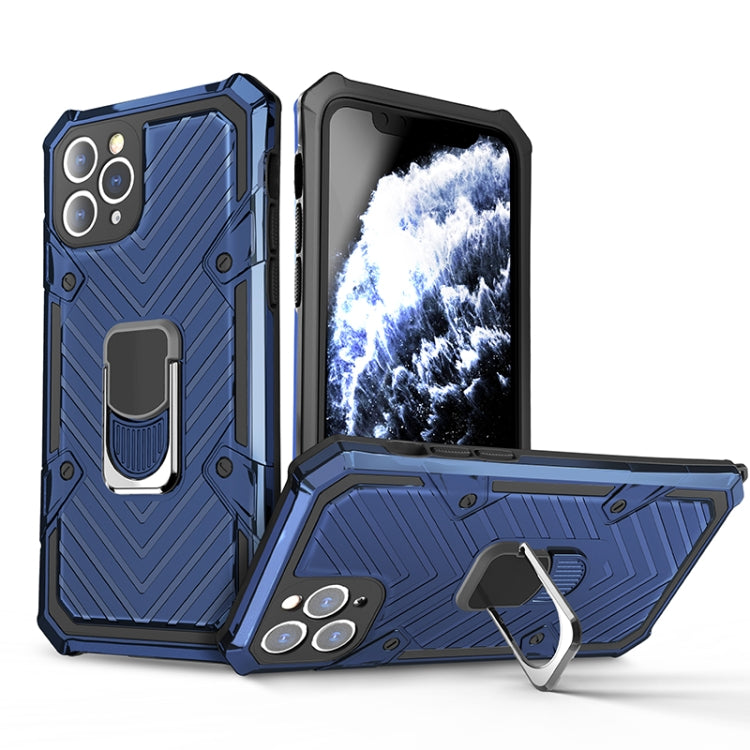 For iPhone 11 Pro Cool Armor PC+TPU Shockproof Case with 360 Degree Rotation Ring Holder