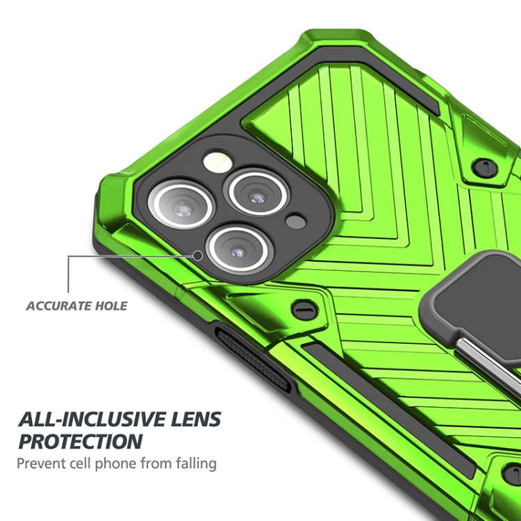 For iPhone 11 Pro Cool Armor PC+TPU Shockproof Case with 360 Degree Rotation Ring Holder
