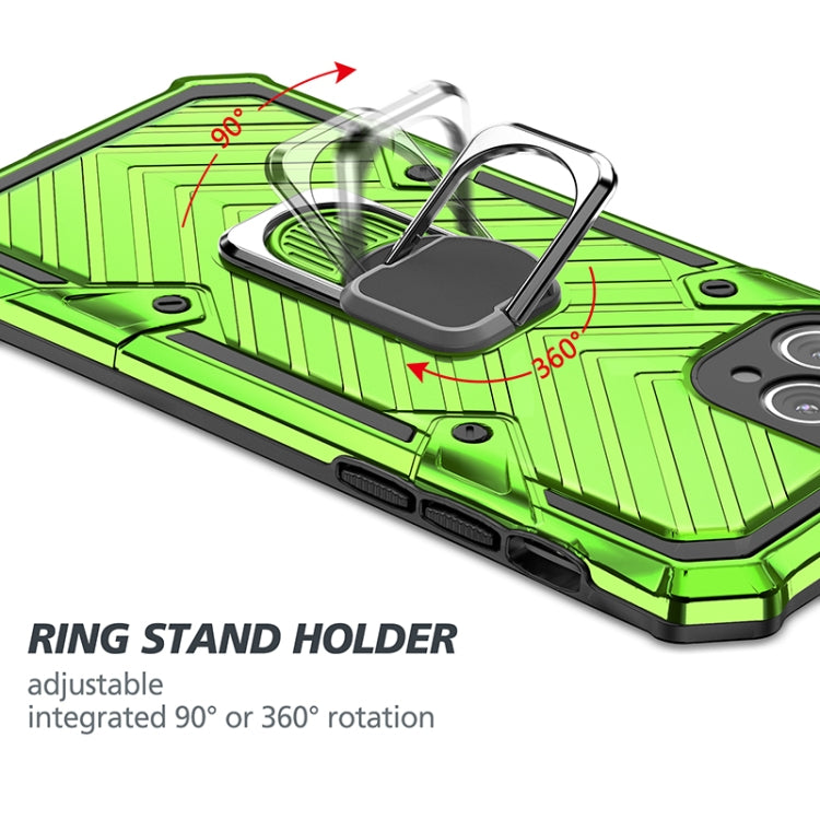 For iPhone 11 Pro Cool Armor PC+TPU Shockproof Case with 360 Degree Rotation Ring Holder