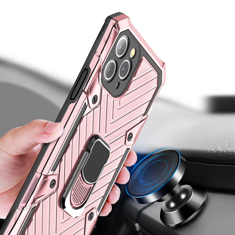 For iPhone 11 Pro Max Cool Armor PC+TPU Shockproof Case with 360 Degree Rotation Ring Holder