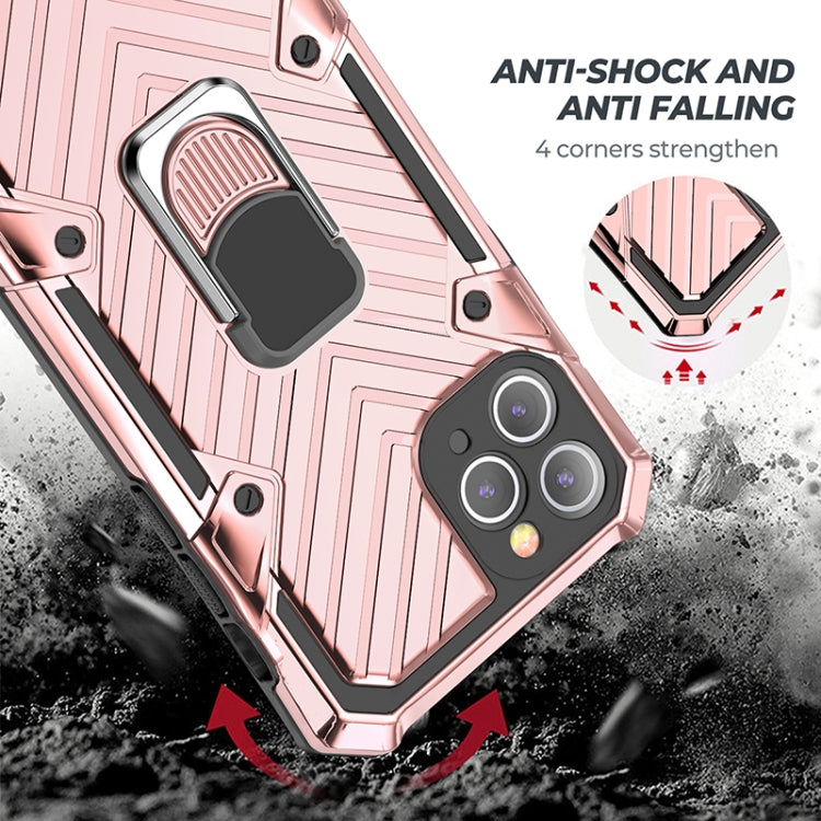 For iPhone 11 Pro Max Cool Armor PC+TPU Shockproof Case with 360 Degree Rotation Ring Holder