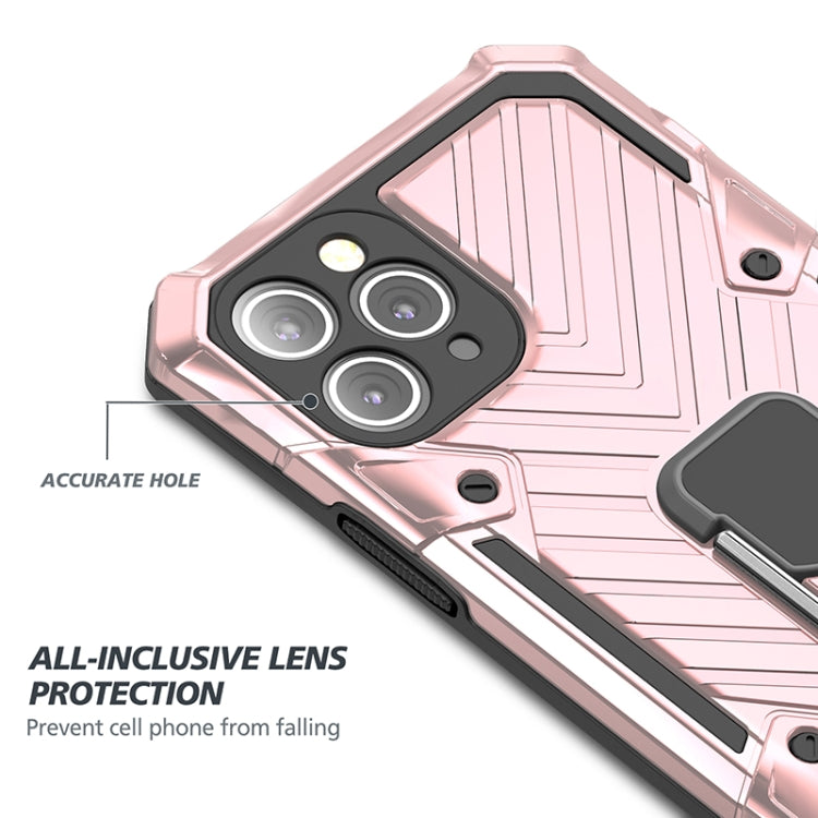 For iPhone 11 Pro Max Cool Armor PC+TPU Shockproof Case with 360 Degree Rotation Ring Holder
