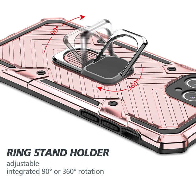 For iPhone 11 Pro Max Cool Armor PC+TPU Shockproof Case with 360 Degree Rotation Ring Holder