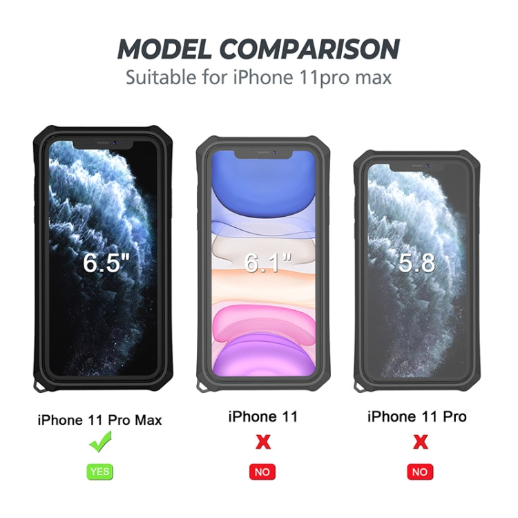 For iPhone 11 Pro Max Cool Armor PC+TPU Shockproof Case with 360 Degree Rotation Ring Holder