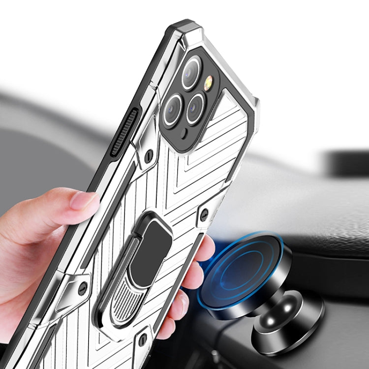 For iPhone 11 Pro Max Cool Armor PC+TPU Shockproof Case with 360 Degree Rotation Ring Holder