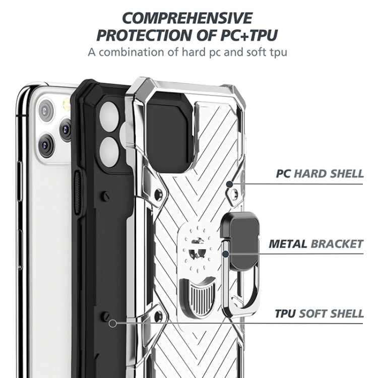 For iPhone 11 Pro Max Cool Armor PC+TPU Shockproof Case with 360 Degree Rotation Ring Holder