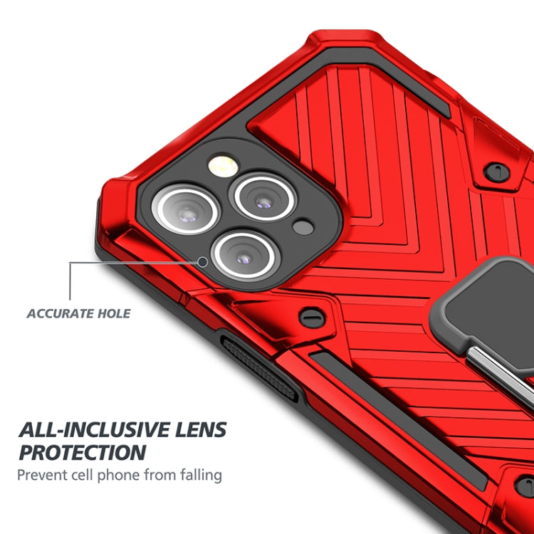 For iPhone 11 Pro Max Cool Armor PC+TPU Shockproof Case with 360 Degree Rotation Ring Holder