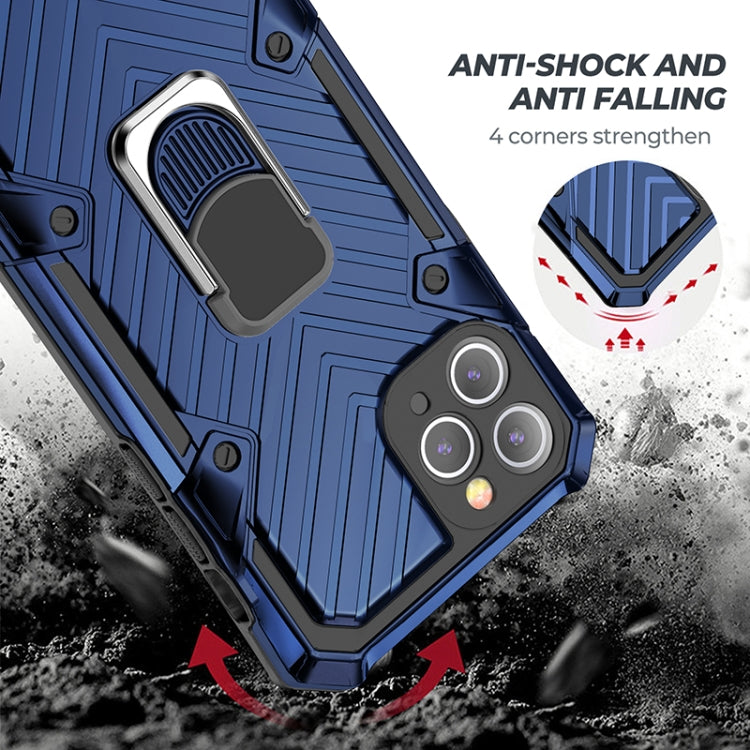 For iPhone 11 Pro Max Cool Armor PC+TPU Shockproof Case with 360 Degree Rotation Ring Holder