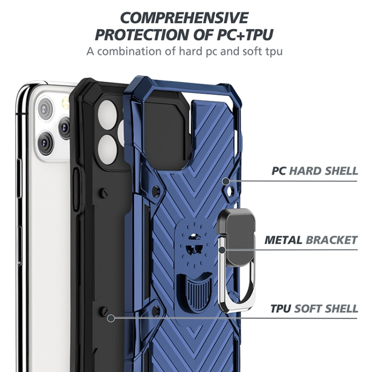 For iPhone 11 Pro Max Cool Armor PC+TPU Shockproof Case with 360 Degree Rotation Ring Holder