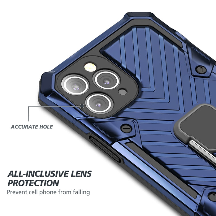 For iPhone 11 Pro Max Cool Armor PC+TPU Shockproof Case with 360 Degree Rotation Ring Holder