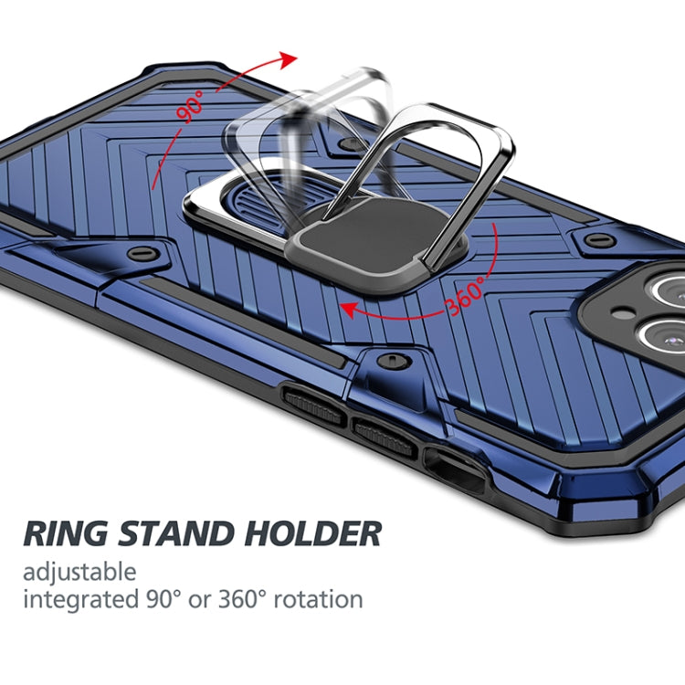 For iPhone 11 Pro Max Cool Armor PC+TPU Shockproof Case with 360 Degree Rotation Ring Holder