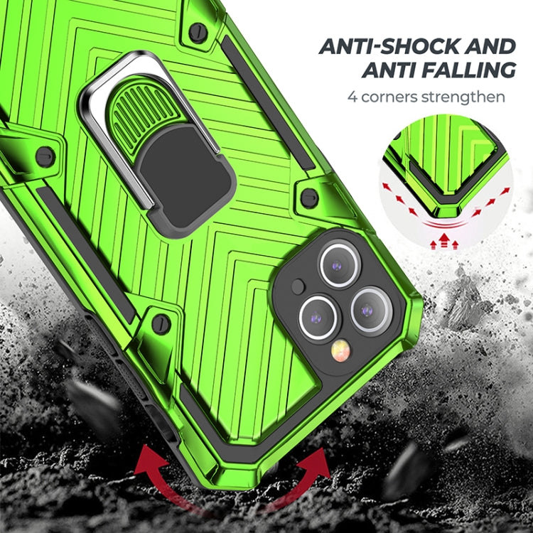For iPhone 11 Pro Max Cool Armor PC+TPU Shockproof Case with 360 Degree Rotation Ring Holder