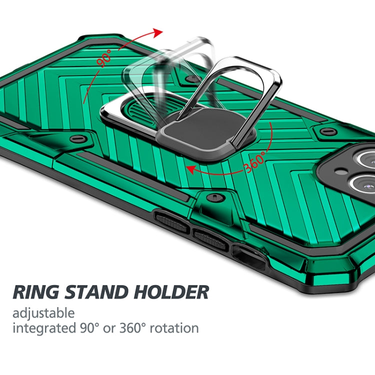 For iPhone 11 Pro Max Cool Armor PC+TPU Shockproof Case with 360 Degree Rotation Ring Holder