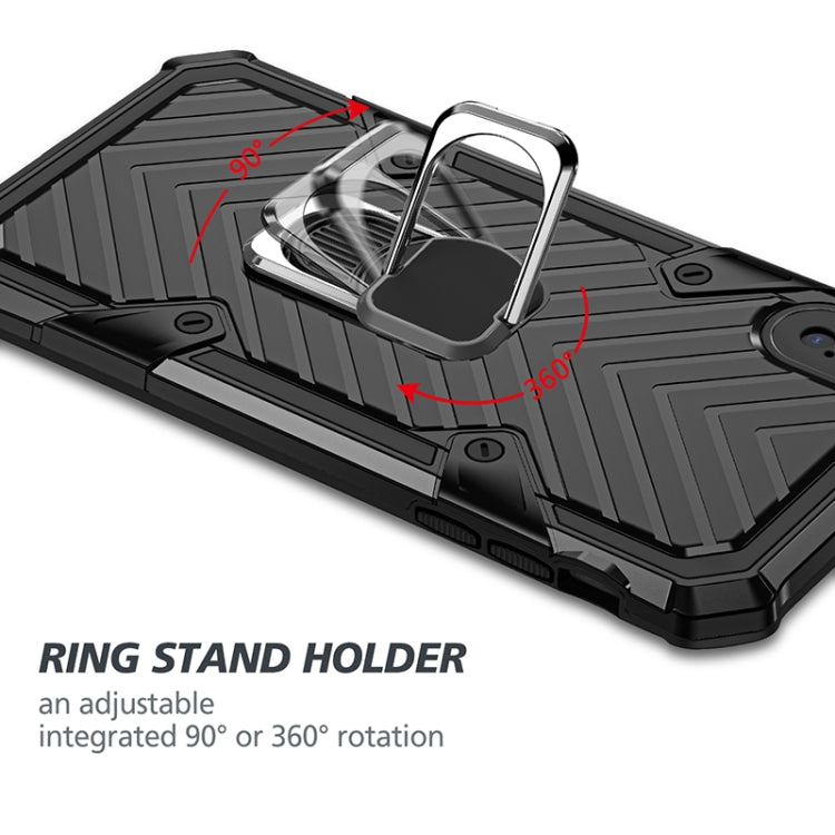 For iPhone X / XS Cool Armor PC+TPU Shockproof Case with 360 Degree Rotation Ring Holder