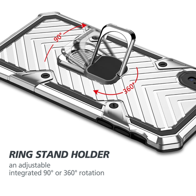 For iPhone X / XS Cool Armor PC+TPU Shockproof Case with 360 Degree Rotation Ring Holder