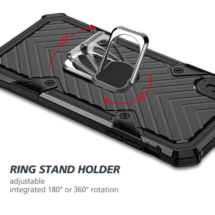 For iPhone XR Cool Armor PC+TPU Shockproof Case with 360 Degree Rotation Ring Holder