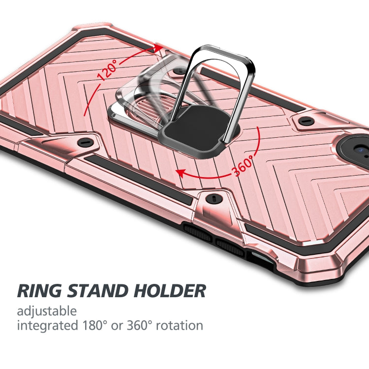 For iPhone XR Cool Armor PC+TPU Shockproof Case with 360 Degree Rotation Ring Holder