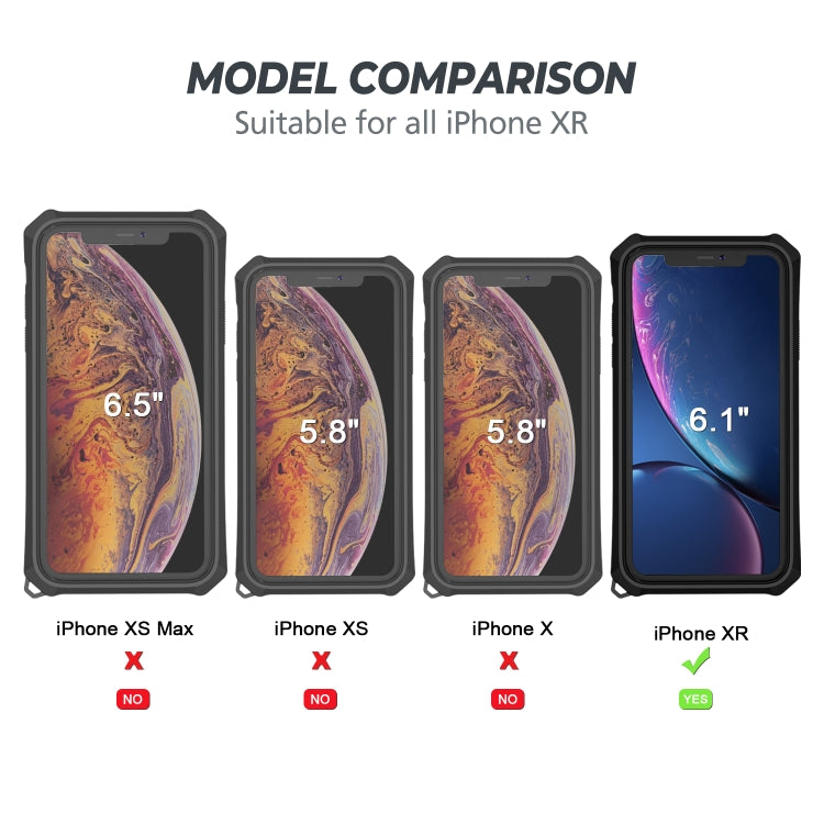 For iPhone XR Cool Armor PC+TPU Shockproof Case with 360 Degree Rotation Ring Holder