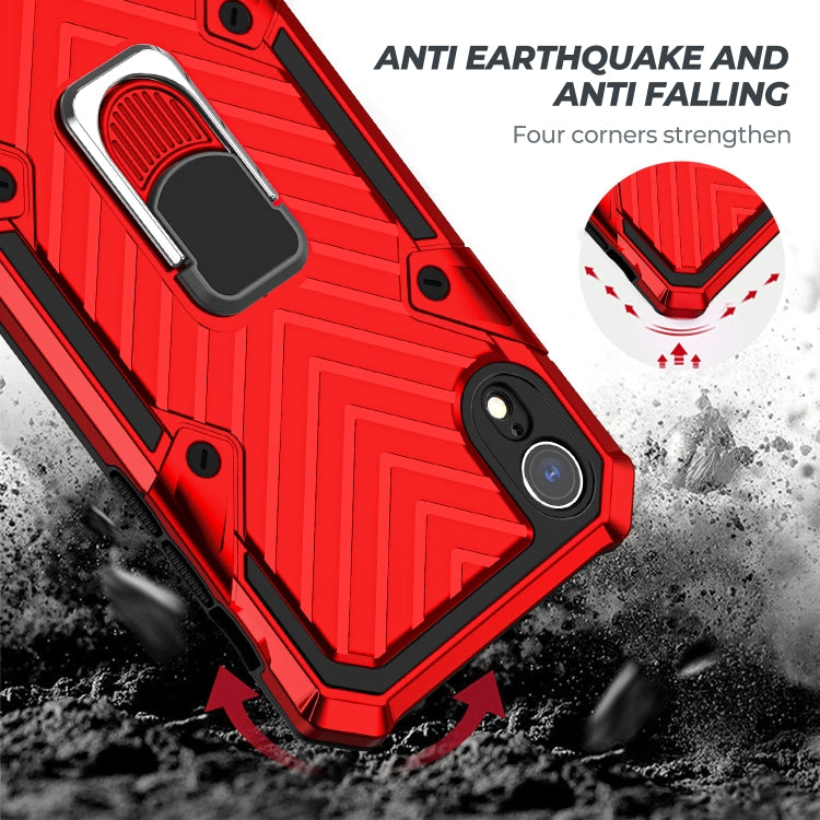 For iPhone XR Cool Armor PC+TPU Shockproof Case with 360 Degree Rotation Ring Holder