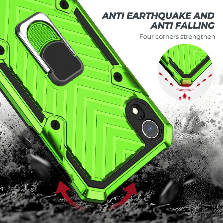 For iPhone XR Cool Armor PC+TPU Shockproof Case with 360 Degree Rotation Ring Holder