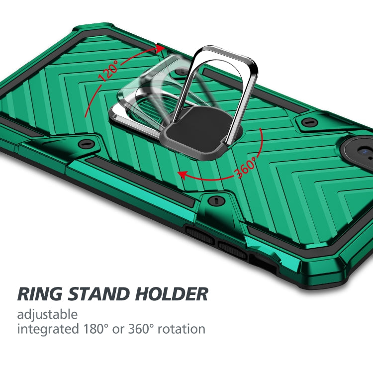 For iPhone XR Cool Armor PC+TPU Shockproof Case with 360 Degree Rotation Ring Holder