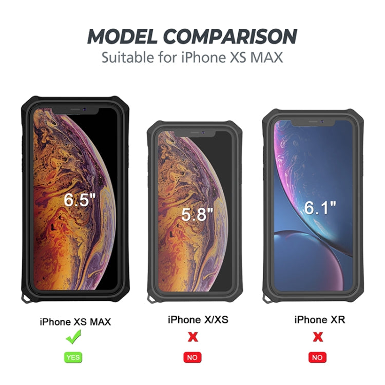 For iPhone XS Max Cool Armor PC+TPU Shockproof Case with 360 Degree Rotation Ring Holder