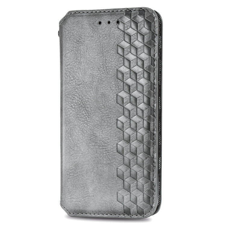 For Samsung Galaxy A30 Cubic Grid Pressed Horizontal Flip Magnetic Leather Case with Holder & Card Slots & Wallet