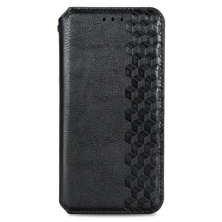 For Samsung Galaxy A70s Cubic Grid Pressed Horizontal Flip Magnetic Leather Case with Holder & Card Slots & Wallet