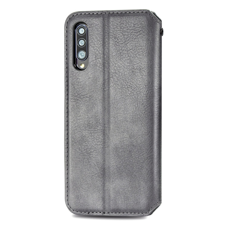 For Samsung Galaxy A70s Cubic Grid Pressed Horizontal Flip Magnetic Leather Case with Holder & Card Slots & Wallet