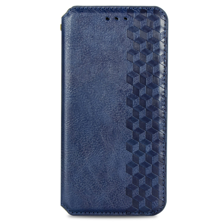 For Samsung Galaxy A71 5G Cubic Grid Pressed Horizontal Flip Magnetic Leather Case with Holder & Card Slots & Wallet