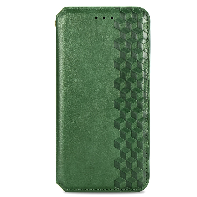 For Samsung Galaxy A71 5G Cubic Grid Pressed Horizontal Flip Magnetic Leather Case with Holder & Card Slots & Wallet