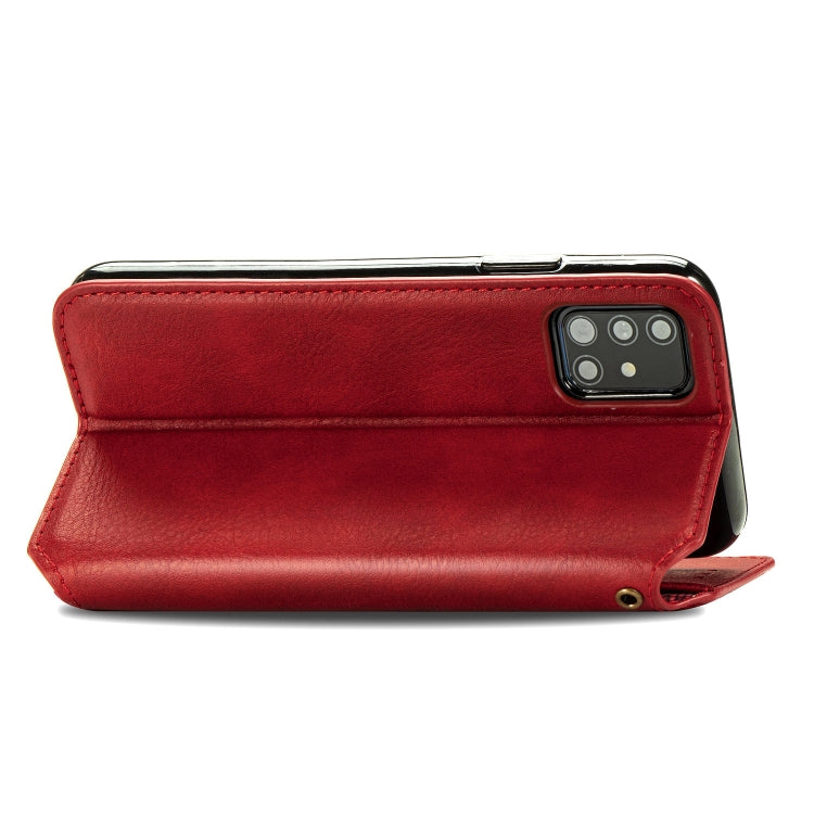 For Samsung Galaxy A71 5G Cubic Grid Pressed Horizontal Flip Magnetic Leather Case with Holder & Card Slots & Wallet