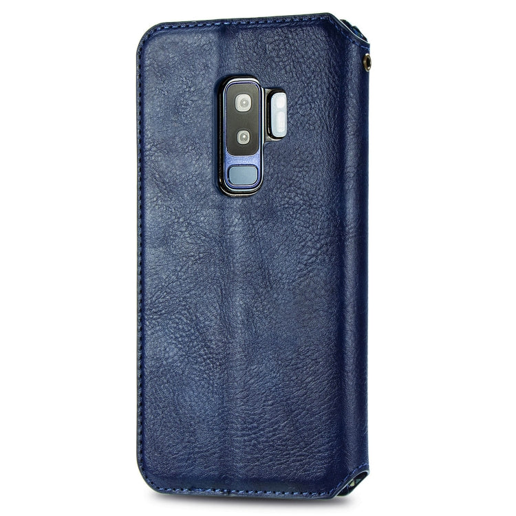 For Samsung Galaxy S9 Plus Cubic Grid Pressed Horizontal Flip Magnetic Leather Case with Holder & Card Slots & Wallet