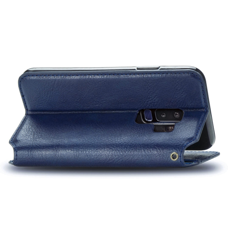 For Samsung Galaxy S9 Plus Cubic Grid Pressed Horizontal Flip Magnetic Leather Case with Holder & Card Slots & Wallet