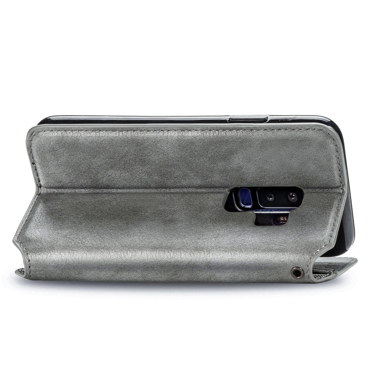For Samsung Galaxy S9 Plus Cubic Grid Pressed Horizontal Flip Magnetic Leather Case with Holder & Card Slots & Wallet