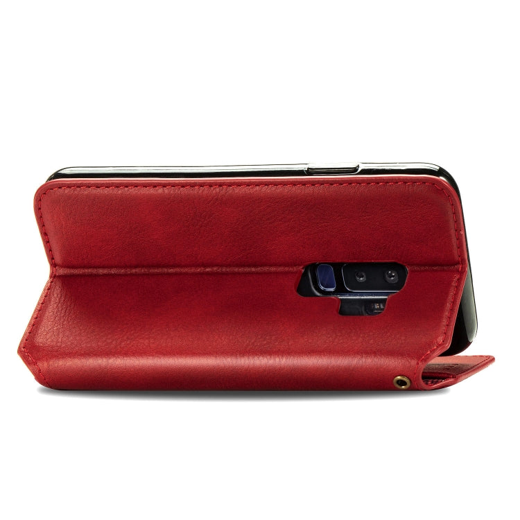 For Samsung Galaxy S9 Plus Cubic Grid Pressed Horizontal Flip Magnetic Leather Case with Holder & Card Slots & Wallet