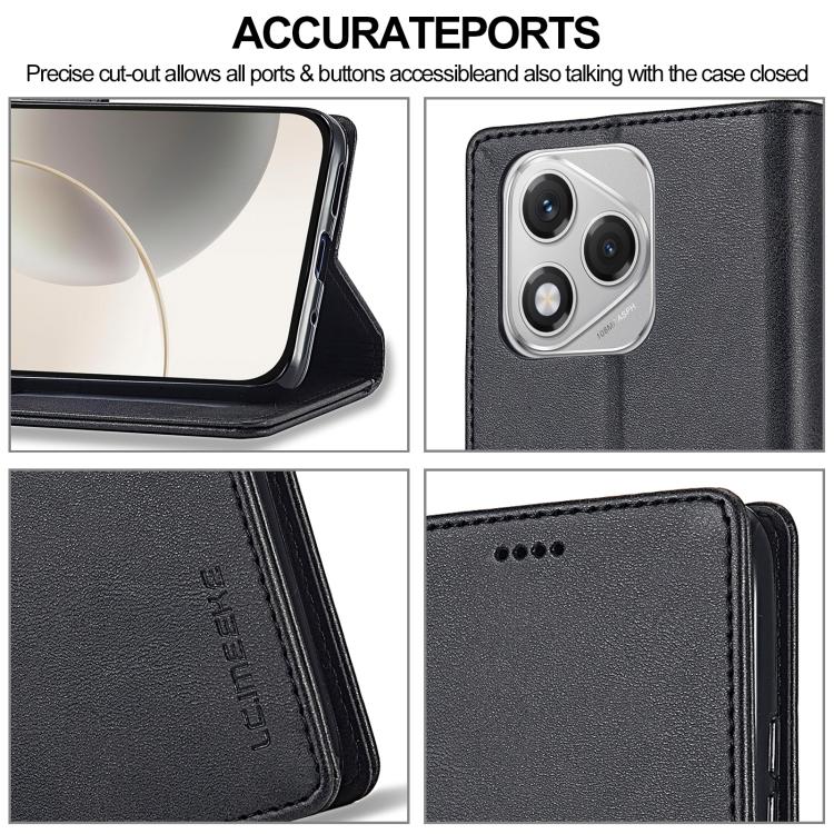 For Honor 400 Lite Global LC.IMEEKE Calf Texture Leather Phone Case