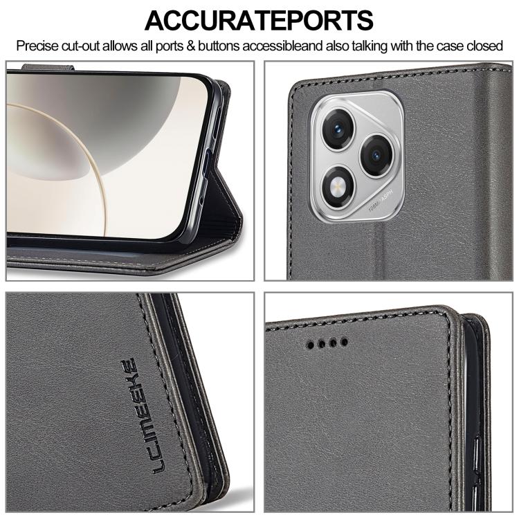 For Honor 400 Lite Global LC.IMEEKE Calf Texture Leather Phone Case