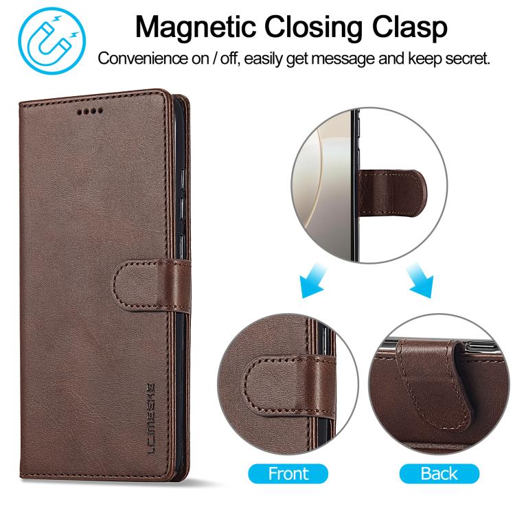 For Honor 400 Lite Global LC.IMEEKE Calf Texture Leather Phone Case