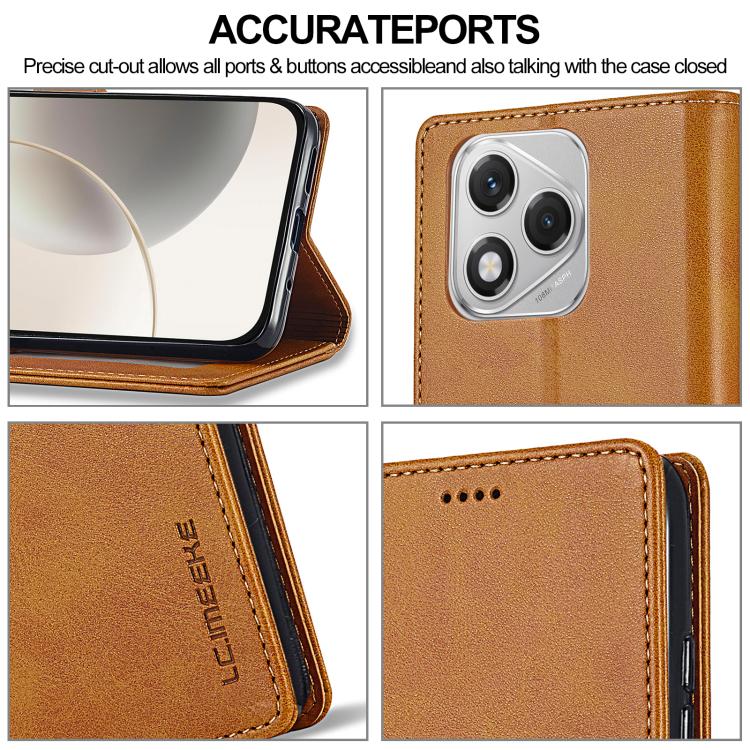 For Honor 400 Lite Global LC.IMEEKE Calf Texture Leather Phone Case