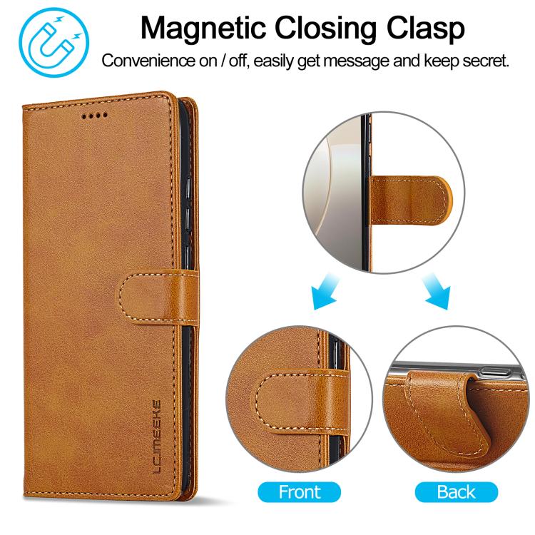 For Honor 400 Lite Global LC.IMEEKE Calf Texture Leather Phone Case