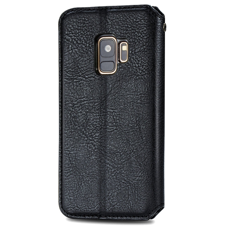 For Samsung Galaxy S9 Cubic Grid Pressed Horizontal Flip Magnetic Leather Case with Holder & Card Slots & Wallet