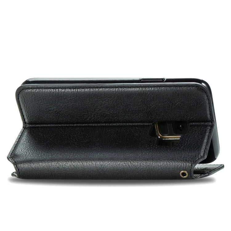 For Samsung Galaxy S9 Cubic Grid Pressed Horizontal Flip Magnetic Leather Case with Holder & Card Slots & Wallet